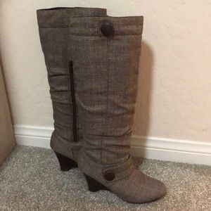 Not Rated Tweed Button Boots